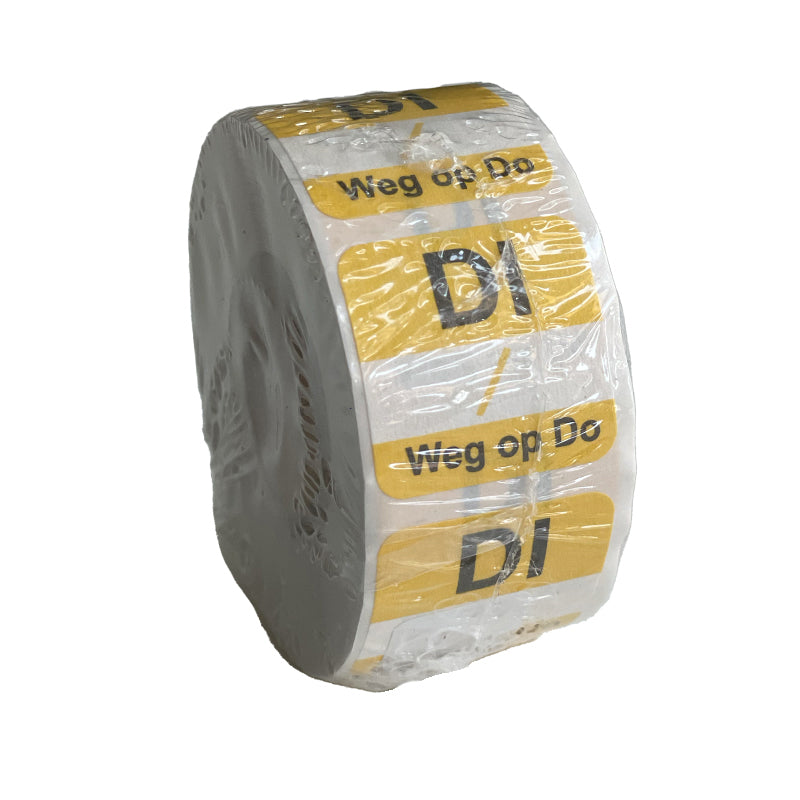 Dinsdag oplosbaar sticker op rol | EETikon