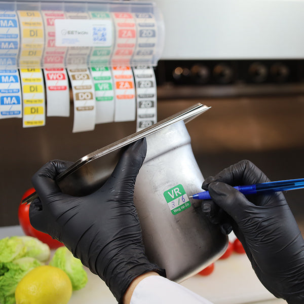 HACCP vrijdag dagsticker schrijven oplosbaar | EETikon