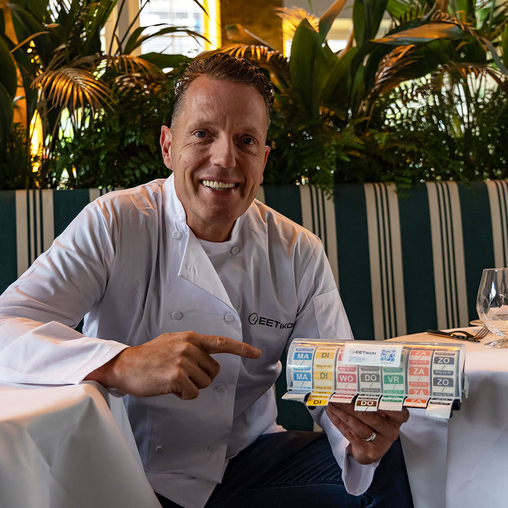 Rob Geus HACCP stickers oplosbaar in dispenser | EETikon