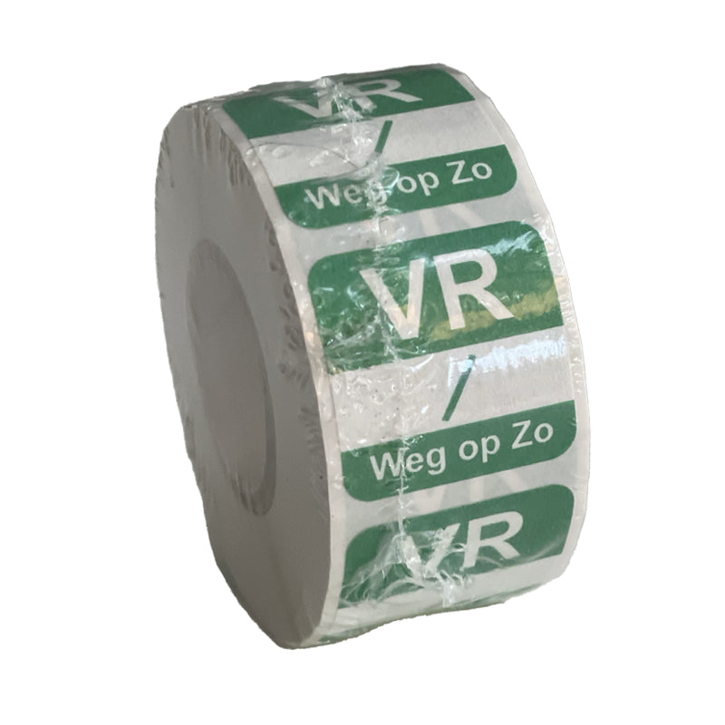 Vrijdag oplosbaar sticker op rol | EETikon
