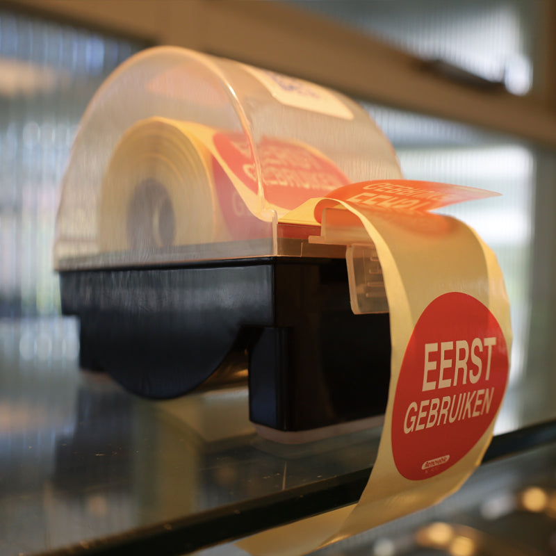 Eerst gebruiken label in dispenser | EETikon