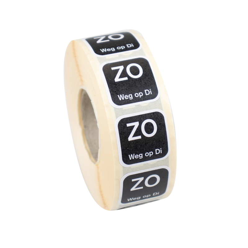 Zondag stickers op rol bestellen | EETikon