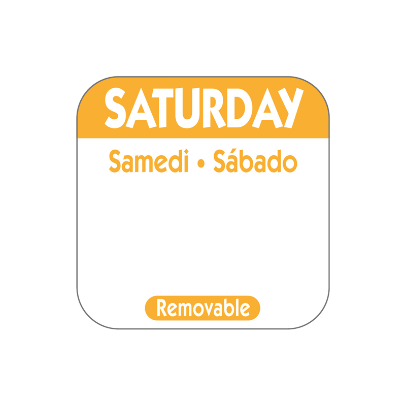 HACCP dagsticker Saturday 25x25mm