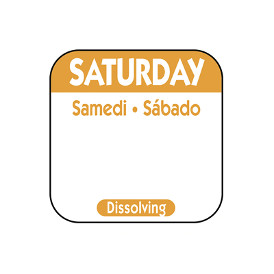HACCP dagsticker Saturday oplosbaar | EETikon