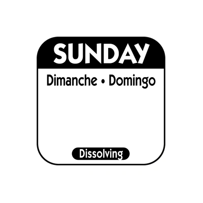 HACCP dagsticker Sunday oplosbaar | EETikon