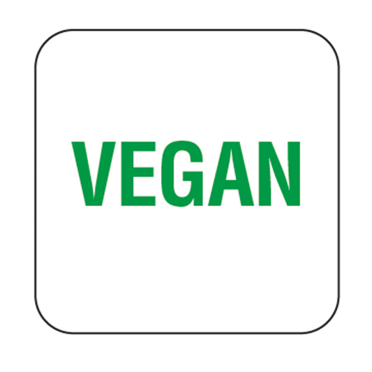 Vegan stickers 25x25mm allergenen | EETikon