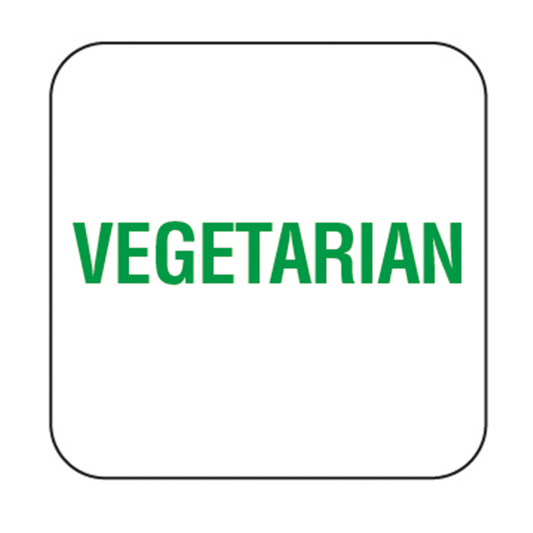 Vegetarian stickers 25x25mm afneembaar bestellen | EETikon