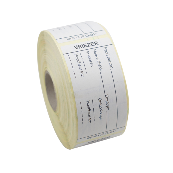 HACCP informatie etiket vriezer 35x75mm op rol etiketten | EETikon